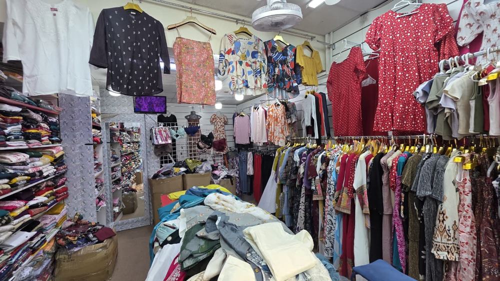 Racks of ladies kurtis and tops inside Safa Marwa, Bur Dubai