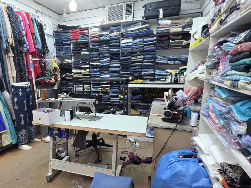 Industrial sewing machine for stitching and alterations at Safa Marwa tailoring, Bur Dubai